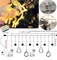 11.5FT Outdoor Indoor Star Bells Reindeer Pattern Christmas Window Lights, 138 LED 12 Star Xmas String Light for Curtain Bedroom 8 Lighting Modes, Fairy Light Birthday Party Decorations Home and Garden Gifts